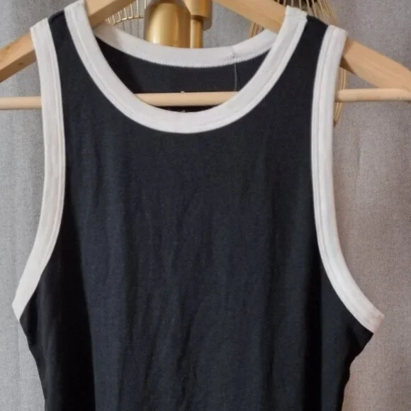 A New Day Black Ribbed Tank Top – Size Large - Picture 5 of 7